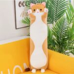 50CM Long Cat Plushie Kitten Bolster - Brown