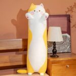 90CM Long Cat Plushie Kitten Bolster - Yellow