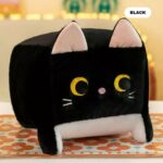 30CM Cube Cat Plushie Square - Black