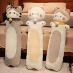 120CM Cute Kitten Long Bolster Plush - Cream - Image 2