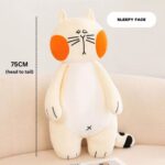 75cm Cat Plush Soft Stuffed Toy - Sleepy Face