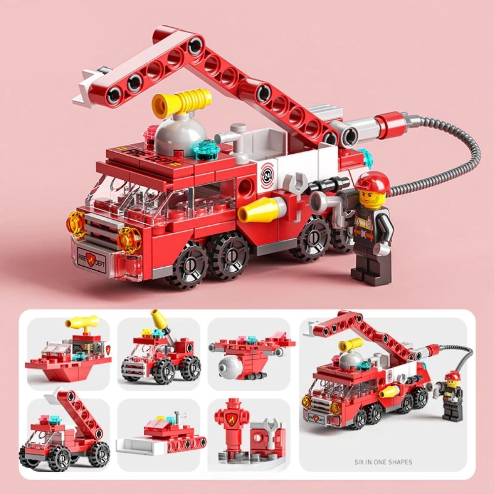 GTG-31.jpg Lego Block Building Fire Fighter Truck - Image 1