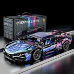 Lego Brick Car Model Lamborghini Blue Pink Large Size