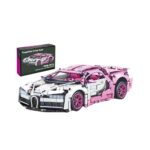 Lego Brick Car Model Pink Bugatti 1388 pcs